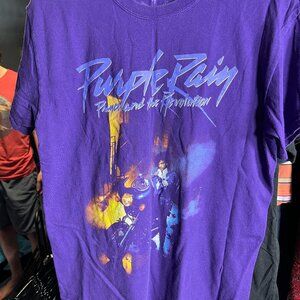 Prince & the Revolution 100% Cotton Purple Rain Tee T-Shirt SZ Medium